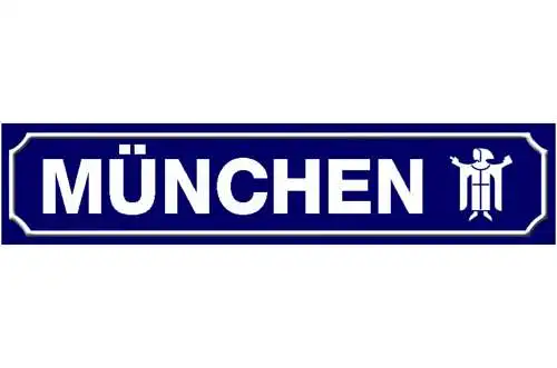 Schild München Stadt Bayern Deutschland Ort Straße Platz 46 x 10 Blech od. Holz