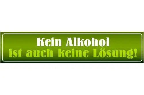 Schild kein alkohol lösung bier trinken wirt lokal bar 46 x 10 blech od.holz