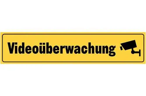Schild video überwachung kamera filmen achtung cam cctv 46 x 10 blech od. holz