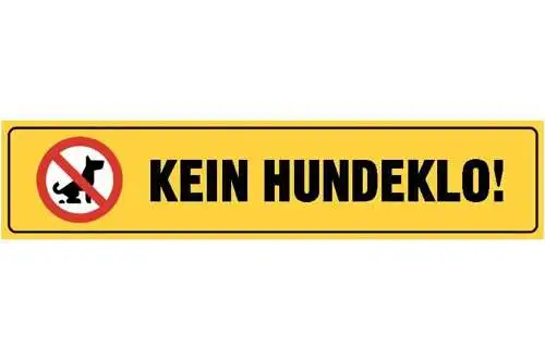 Schild kein hunde klo gassi wc toilette hund tier wiese 46 x 10 blech od. holz