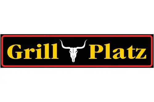 Schild Grill Platz Grillen Griller BBQ Fleisch Garten 46 x 10 Blech od. Holz