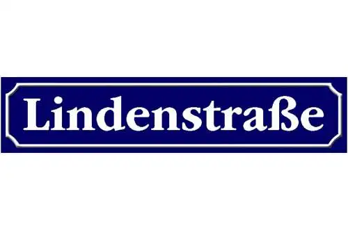 Schild Lindenstraße TV Serie Soap Ort Straße Platz 46 x 10 Blech od. Holz
