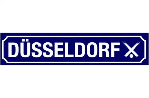 Schild Düsseldorf Stadt Deutschland Ort Straße Platz 46 x 10 Blech od. Holz