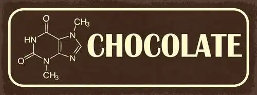 Schild Chocolate Schokolade Struktur Süßigkeit Naschen 27x10 Blech od.Holz