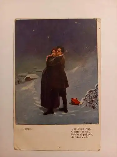 Künstlerkarte Der letzte Kuss 500088A gr D