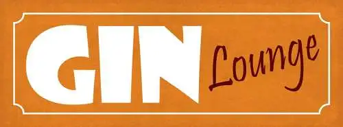Schild gin lounge alkohol bar club lokal spirituose raum 27x10 blech od.holz