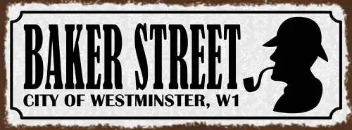 Schild Baker Street City Of Westminster London England GB UK 27x10 Blech od.Holz