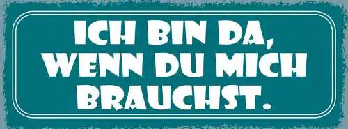 Schild Ich Bin Da Wenn Du Mich Brauchst Liebe Freunde 27x10 Blech od.Holz