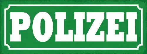 Schild Polizei Dienststelle Inspektion Wachstube 27x10 Blech od.Holz