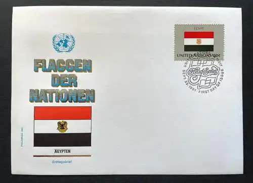 Brief Flaggen der Nation Ägypten Egypt United Nations ca.17,9x13cm 410320 