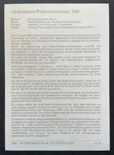 Brief Bundespost Ransbach Baumbach 1981 Deutschland ca.14,7x10,5cm 410327