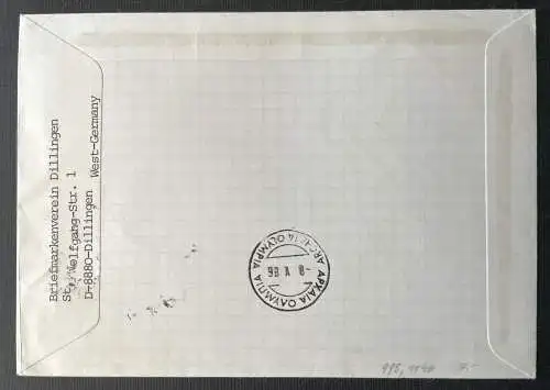 Brief Segelolympiade Kiel BRD Olympia GR Luftpost 1986 ca.16,1x11,3cm 410351