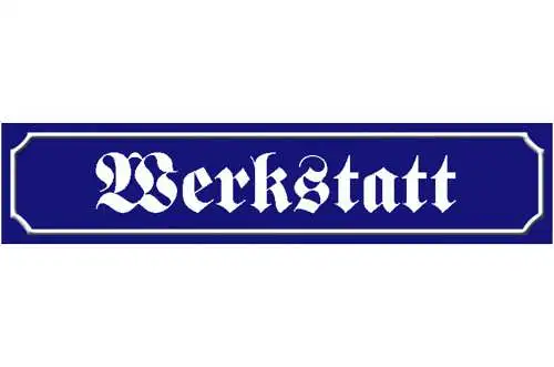 Schild Werkstatt Werkzeug Techniker Bastler Ort Straße 46 x 10 Blech od. Holz