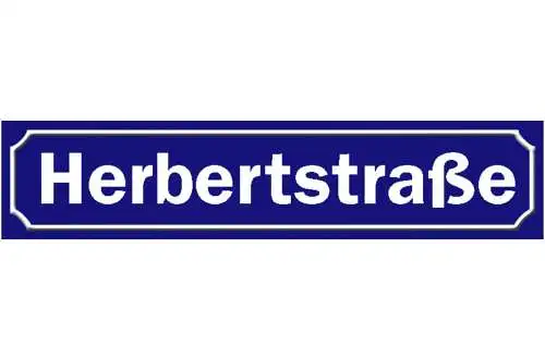 Schild Herbert Straße Hamburg Stadt Deutschland Ort Platz 46 x 10 Blech od. Holz