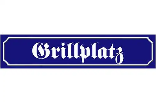 Schild Grill Platz Grillen Griller BBQ Fleisch Ort Straße 46 x 10 Blech od. Holz