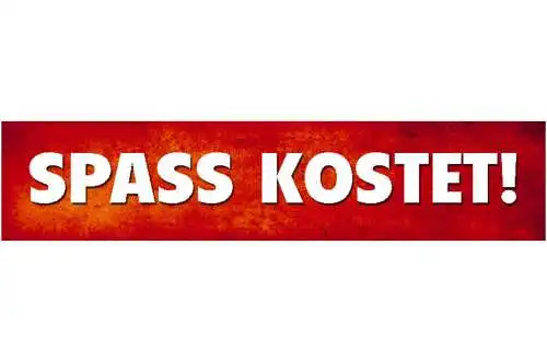 Schild Spaß Kostet Kosten Geld Freizeit Verkauf Arbeit 46 x 10 Blech od. Holz