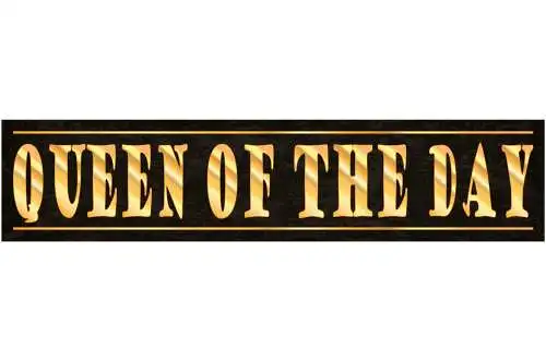 Schild Queen of the Day Königin Tag Glück Erfolg Laune 46 x 10 Blech od. Holz