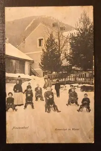 Mauterndorf Lungau Rosenhügel Kinder Mit Schlitten Salzburg 5546  Gr1  C