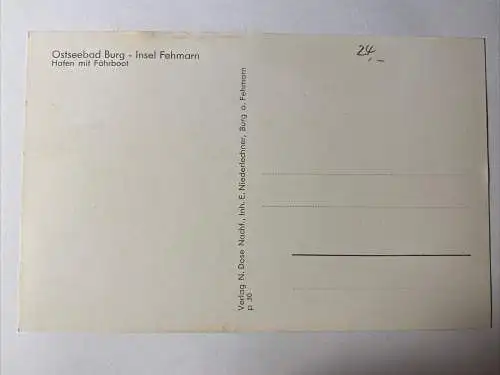 Ostseebad Burg - Insel Fehmarn, Hafen mit Fährboot 410004 AH