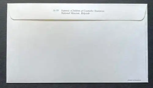 Brief Unicef FDC Flagge Yugoslavia Children Stanisica ca.16,4x9,2cm 410313 PR