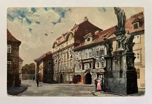 Prag Praha Kleinseite Malteser Platz Statue Haus Stadt Tschechien 708 K TH