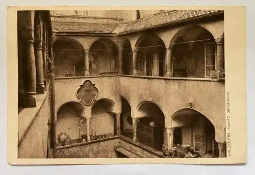 Salzburg Schatz-Durchhaus Haus Gebäude Café Schatz Stadt Österreich 8474 K TH