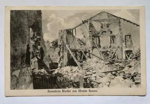 Zerstörte Kirche Am Monte Santo Krieg Berg Gebäude Slowenien 270089 K TH