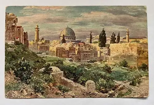 Blick Auf Jerusalem Omar-Moschee Moghrebiner Tor Stadt Israel 400273 K TH