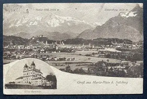 Gruss aus Maria Plain b. Salzburg Wallfahrtskirche Basilika Österreich 410807 TH