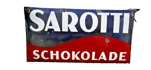 Email Schild Sarotti Schokolade 124 X 59 cm um 1920