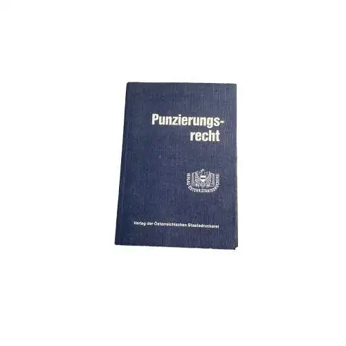 PUNZIERUNGSRECHT Textausgabe österreichische Staatsdruckerei +Abb