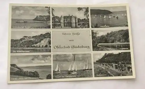 AK, Ostseebad Glücksburg, Grußkarte, (110301 BW)