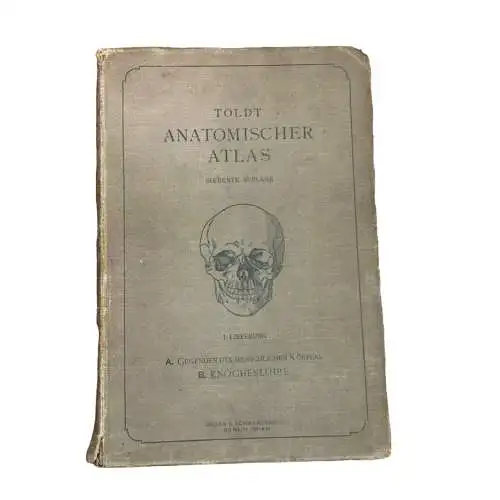 5900 Carl Dr. Toldt ANATOMISCHER ATLAS FÜR STUDIERENDE UND ÄRZTE HC +Abb