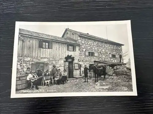 Simonyhütte Hallstätter Gletscher Pferd Personen Hallstatt Oberösterreich 2390 D