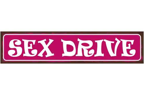 Schild Sex Drive Trieb Erotik Romantik Liebe Mann Frau 46 x 10 Blech od. Holz
