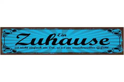 Schild Zuhause Ist Wo Der Anker Hält Schiff Haus Wohnung 46 x 10 Blech od. Holz