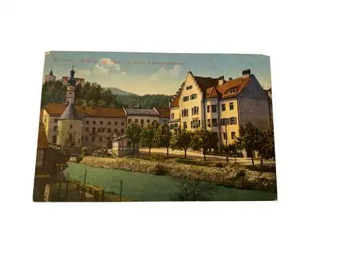 Bruneck  Partie an der Rienz Sparkassengebäude Tirol Südtirol Italien 400471