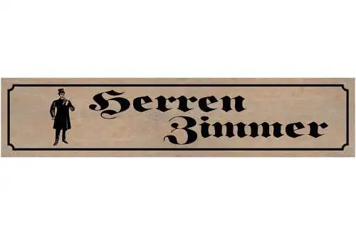 Schild Herren Zimmer Man Cave Männer Zufluchtsort Gäste 46 x 10 Blech od. Holz