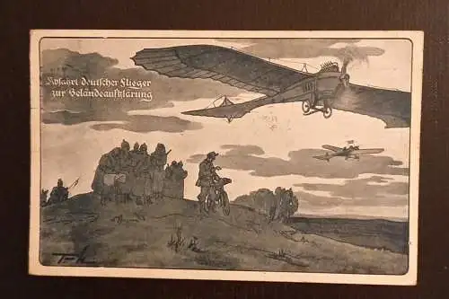 Ansichtskarte Militaria Abfahrt Deutscher Flieger Zur Geländeaufklärung 600731A