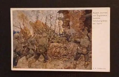 Ansichtskarte Militaria IWK Bayern Stürmen Schützengräben 0131 Ga G