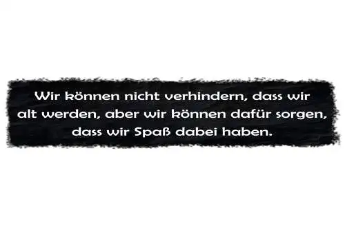 Schild Alt werden Alter Spaß haben Gemeinsam Altern Freude 46 x 10 Blech od.Holz