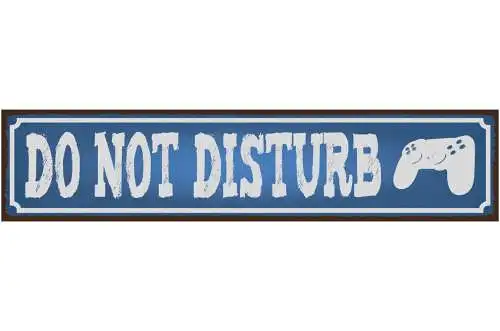 Schild Do Not Disturb Bitte Nicht Stören Ruhe Beschäftigt 46 x 10 Blech od. Holz