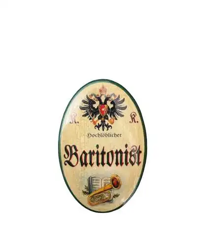 K&K Nostalgie Flaschenöffner Bariton Magnet Hochlöblicher Baritonist 7x4,5cm