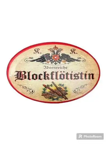 K&K Nostalgi Flaschenöffner Blockflöte Magnet Ideenreiche Blockflötistin 7x4,5cm
