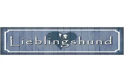 Schild lieblingshund haus tier liebe hunde narr fan hund 46 x 10 blech od. holz