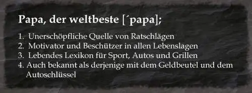 Schild Papa Der Weltbeste Ratschläge Beschüter Motivator Geldbeutel Auto 27x10