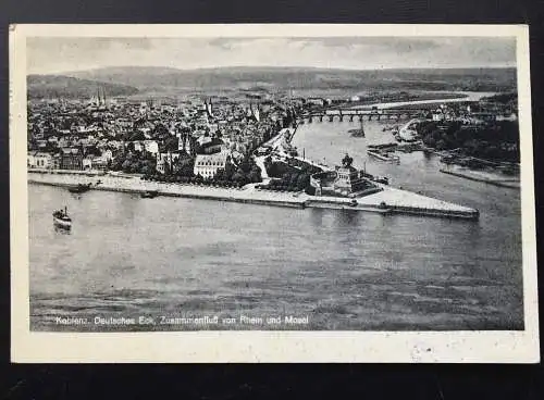 Koblenz - Deutsches Eck - Zusammenfluss v. Rhein & Mosel - Deutschland 400358 F