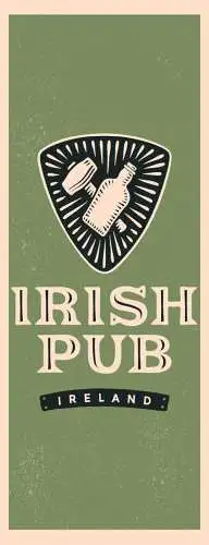 Schild Irish Pub Ireland Irland Alkohol Bier Flasche 27x10 Blech od.Holz