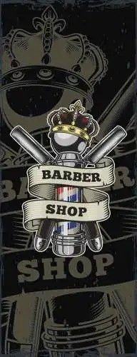 Schild Barber Shop Friseur Geschäft Frisör Haare Styling 27x10 Blech od.Holz