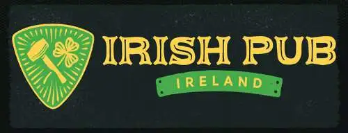 Schild Irish Pub Ireland Irland Alkohol Bier Kleeblatt 27x10 Blech od.Holz